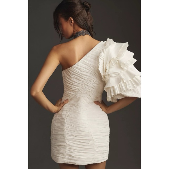 Anthropologie x Acler Ascot One-Shoulder Ruffle Mini Dress - Picture 6 of 16